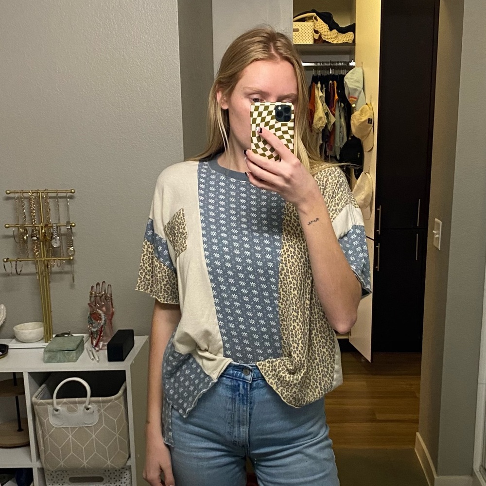 Oversized multi patterned urban outfitters tee